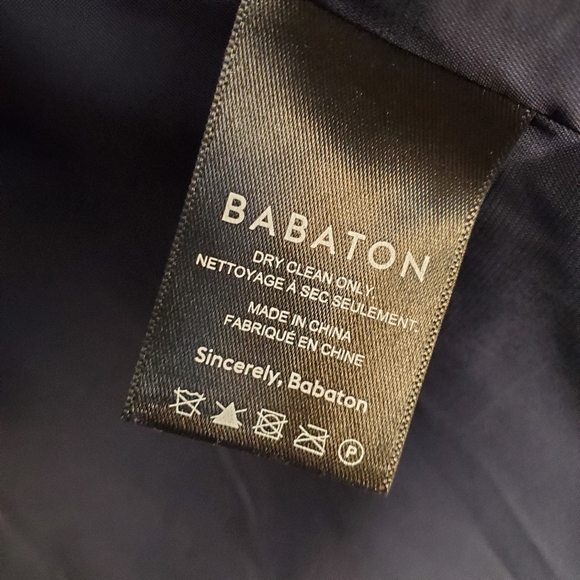 Aritzia Babaton Samuel blue gray double-breasted plaid blazer size 12 - Picture 8 of 16